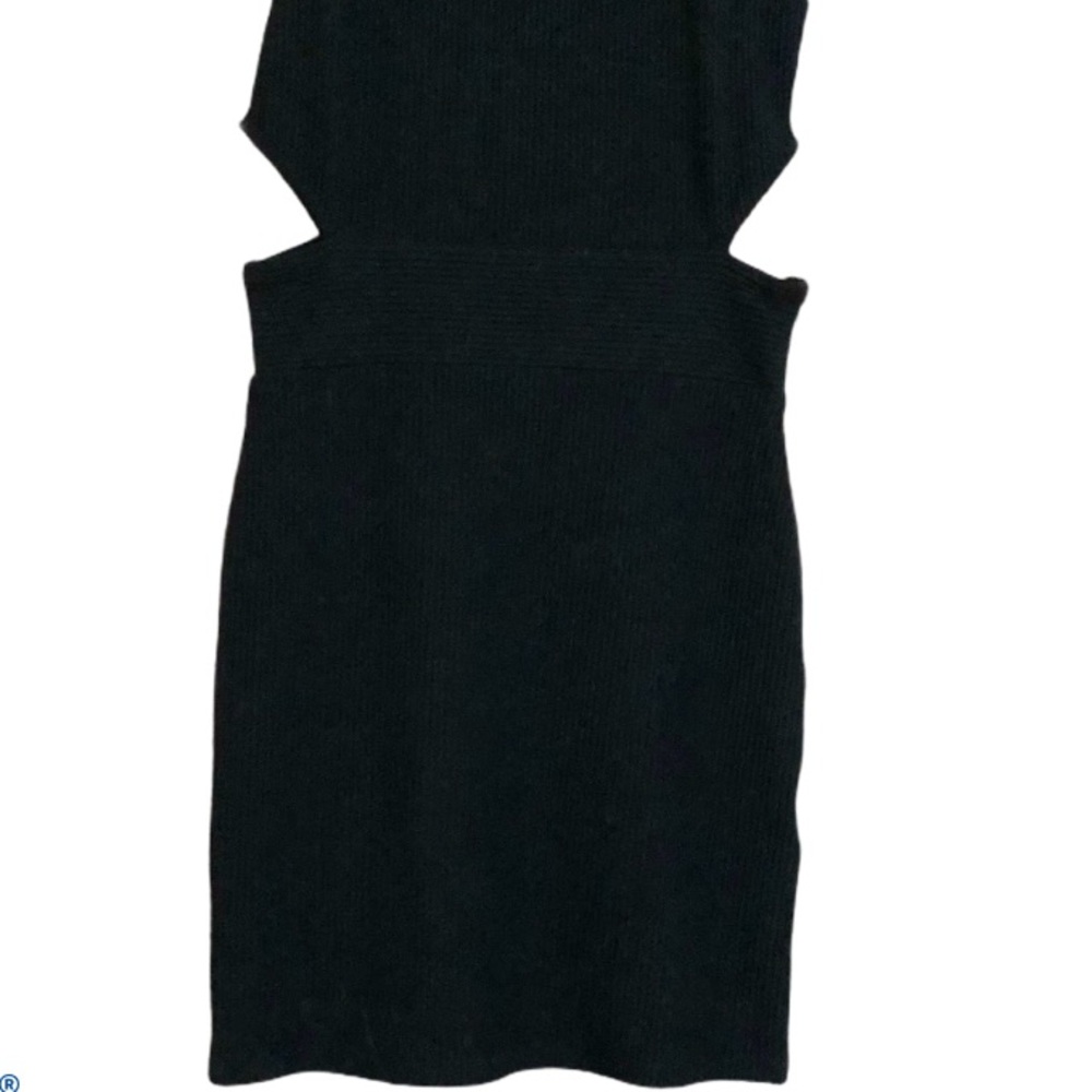 Topshop Black Ribbed Cut-Out Dress - Picture 5 of 6